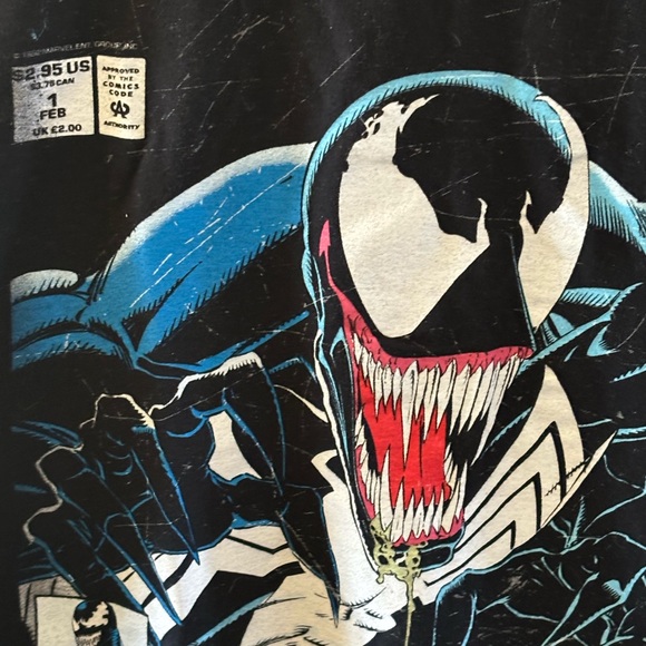 Marvel Universe Venom Men's T-Shirt Avengers X-Men - Black Short Sleeves size L - Picture 6 of 7